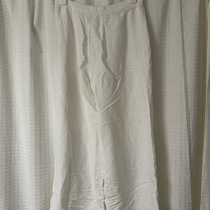 White linen pants